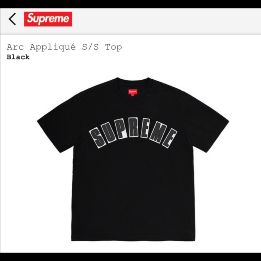 Supreme ARC APPLIQUÉ S/S TOP